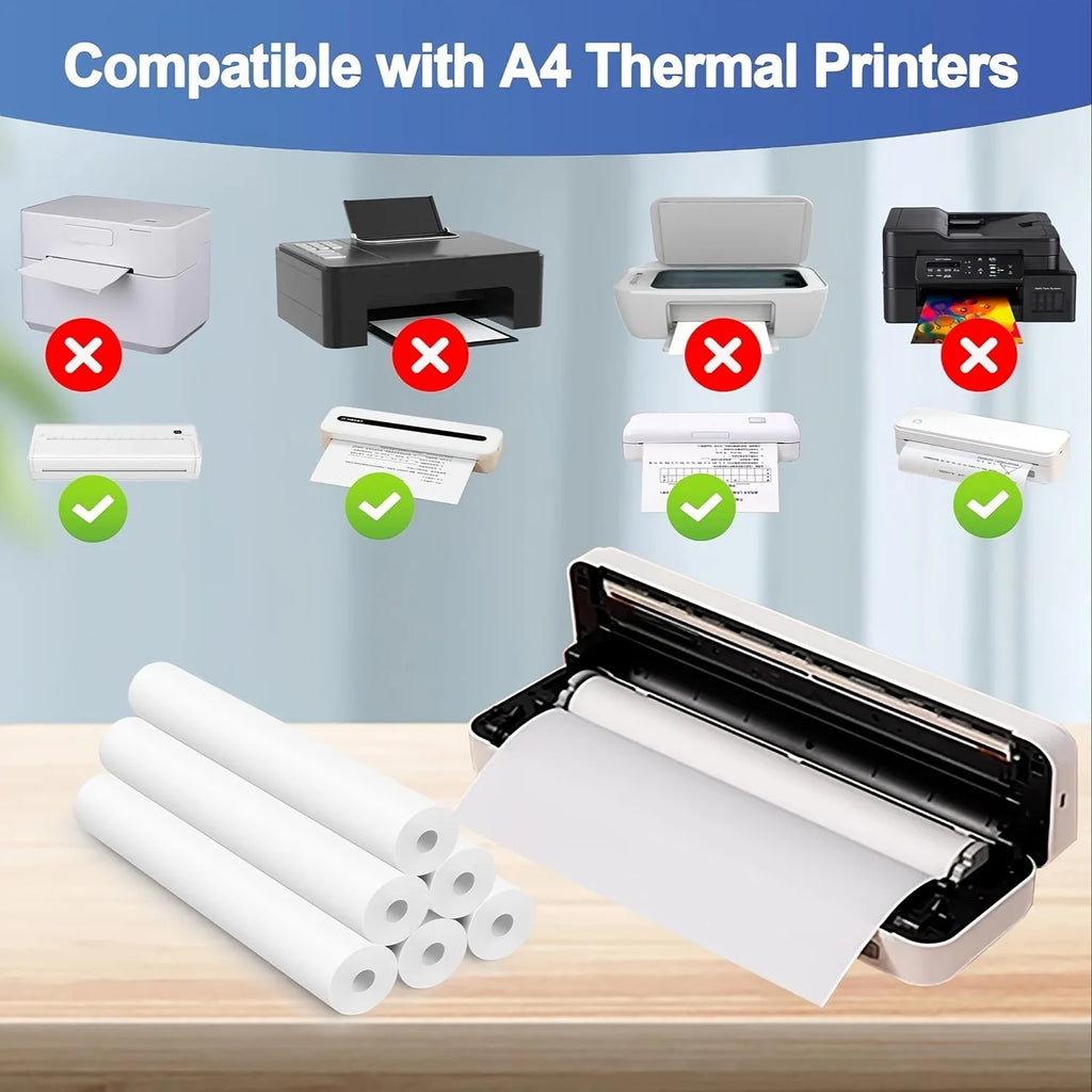Portable Printers Wireless for Thermal Printer Bluetooth Inkless Printer Compatible with Phone and Laptop for Home Office,School