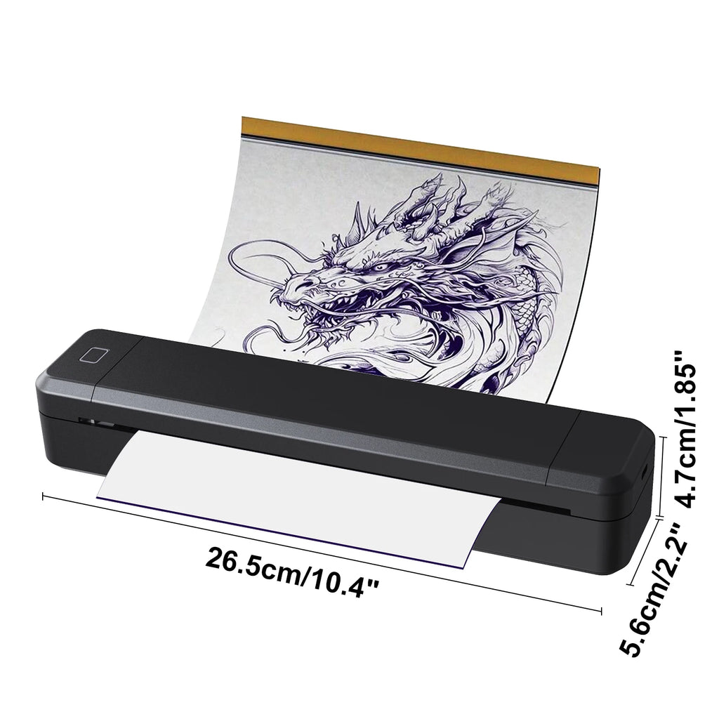 Portable Printer Thermal Printer Bluetooth-compatible A4 Inkless Document Printing Machine Paper Roll for Office Work Home