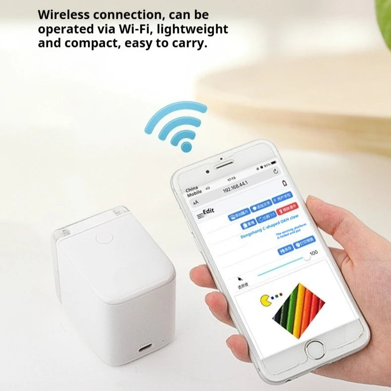 Portable Color Mobile Color Mini Inkjet Printer Android Wireless Wifi 2.4G Handheld Gift Card Logo Printer Inkjet Printer Tools